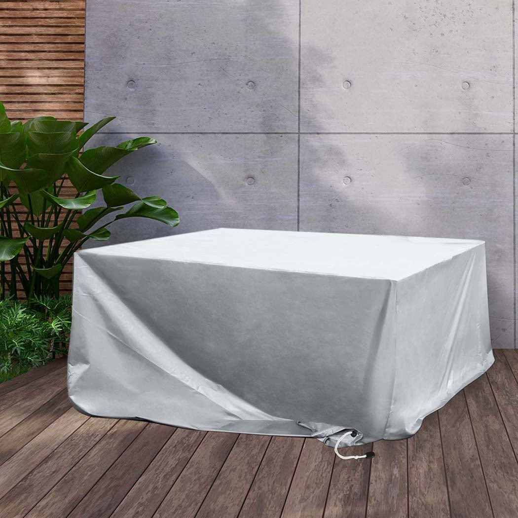 Waterproof Outdoor Furniture Cover with 10cm Extension - Silver - Rivercity House & Home Co. (ABN 18 642 972 209) - Affordable Modern Furniture Australia