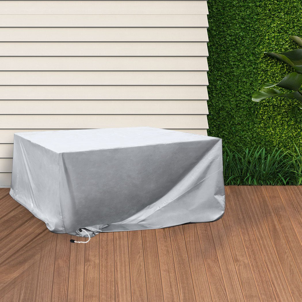 Waterproof Outdoor Furniture Cover with 10cm Extension - Silver - Rivercity House & Home Co. (ABN 18 642 972 209) - Affordable Modern Furniture Australia