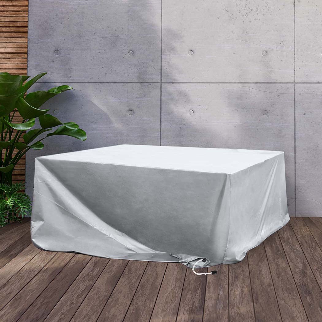Waterproof Outdoor Furniture Cover with 20cm Extension - Silver - Rivercity House & Home Co. (ABN 18 642 972 209) - Affordable Modern Furniture Australia