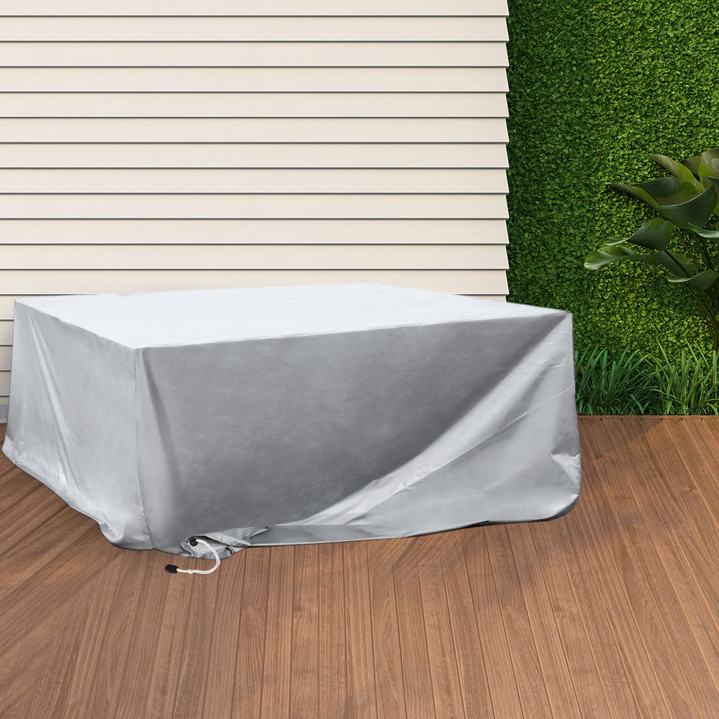 Waterproof Outdoor Furniture Cover with 20cm Extension - Silver - Rivercity House & Home Co. (ABN 18 642 972 209) - Affordable Modern Furniture Australia