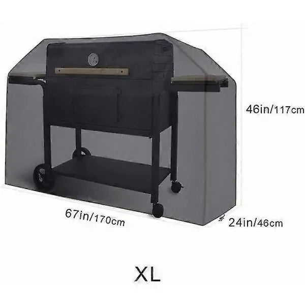 Waterproof Oxford Fabric Outdoor BBQ Grill Cover 170 x 61 x 117 cm - Black - Home & Garden > BBQ > BBQs & Accessories - Rivercity House & Home Co. (ABN 18 642 972 209) - Affordable Modern Furniture Australia