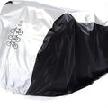 Waterproof PU-Coated Bike Cover for Up to 3 Bicycles or Motorcycle 200 x 105 x 110 cm - Silver and Black