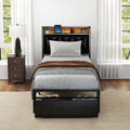 Waverton Single Storage Bed with LED Headboard – Black