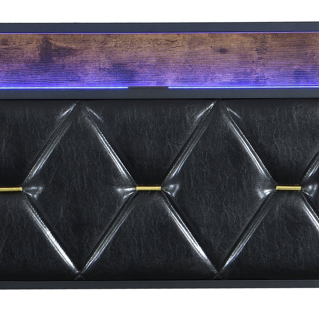Waverton Single Storage Bed with LED Headboard – Black - Rivercity House & Home Co. (ABN 18 642 972 209) - Affordable Modern Furniture Australia
