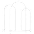 Wedding Arch Backdrop Stand Set of 3 Metal Arched Frames for Wedding, Baby Shower, Party Decoration - White