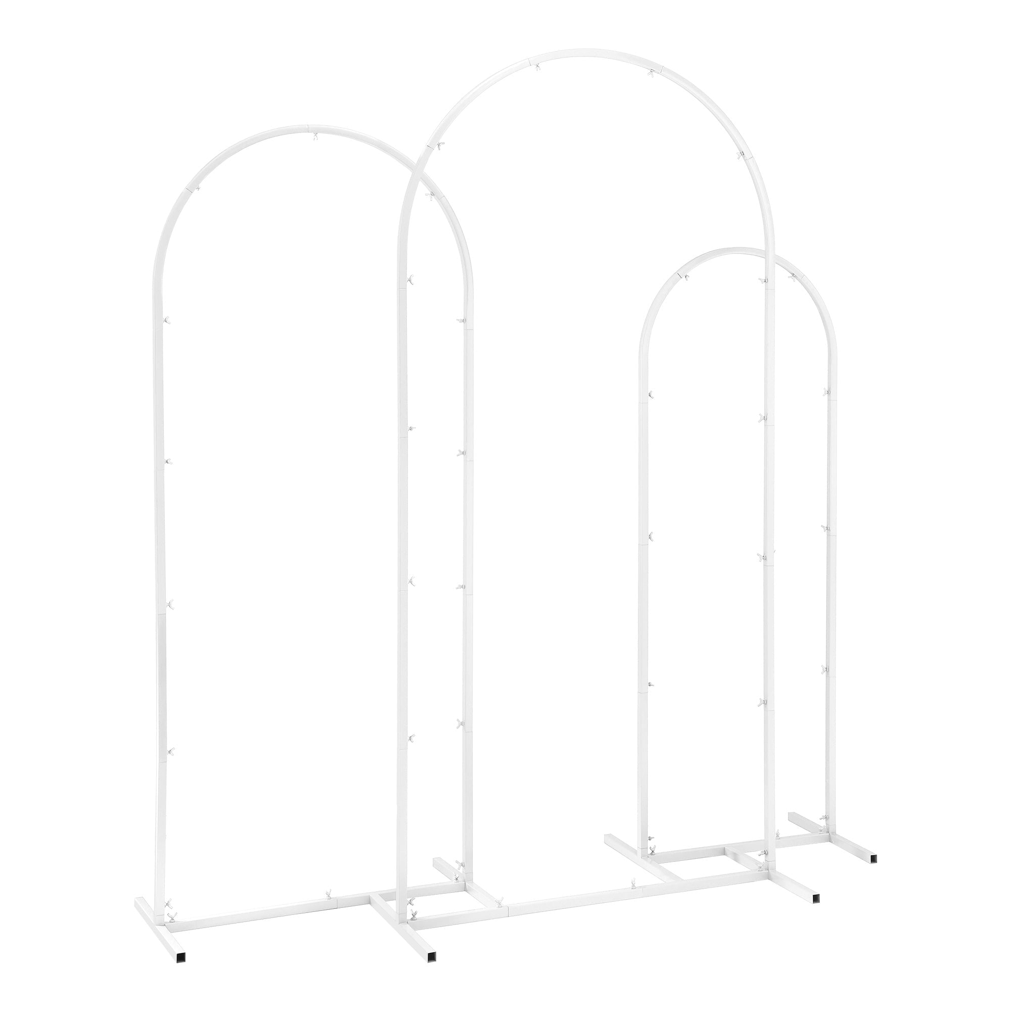 Wedding Arch Backdrop Stand Set of 3 Metal Wedding Arched Frame White, Easy to Assemble, Stable Balloon Arch Standfor Wedding, Baby Shower, Party Decoration - Occasions > Wedding Accessories > Other Wedding Decorations - Rivercity House & Home Co. (ABN 18 642 972 209) - Affordable Modern Furniture Australia
