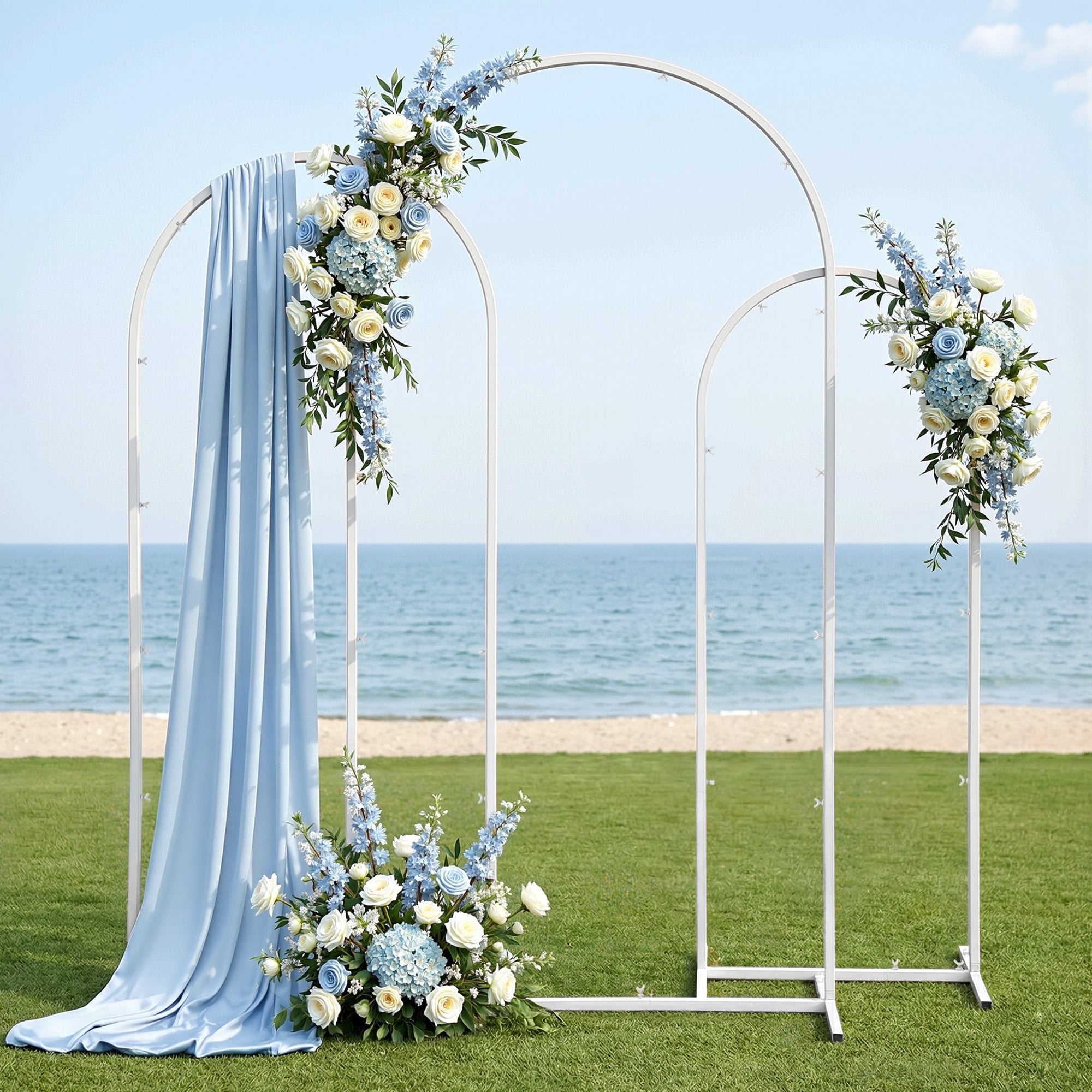 Wedding Arch Backdrop Stand Set of 3 Metal Wedding Arched Frame White, Easy to Assemble, Stable Balloon Arch Standfor Wedding, Baby Shower, Party Decoration - Occasions > Wedding Accessories > Other Wedding Decorations - Rivercity House & Home Co. (ABN 18 642 972 209) - Affordable Modern Furniture Australia