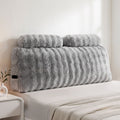 Wedge Pillow Headboard Double with Easy Wash Zipper Cover, Anti-Flat Foam & Dual Pockets