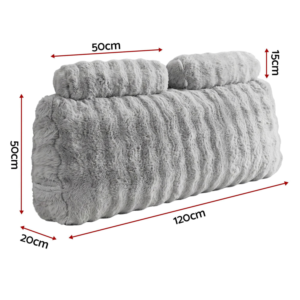 Wedge Pillow Headboard Double with Easy Wash Zipper Cover, Anti-Flat Foam & Dual Pockets - Home & Garden > Bedding > Pillows - Rivercity House & Home Co. (ABN 18 642 972 209) - Affordable Modern Furniture Australia