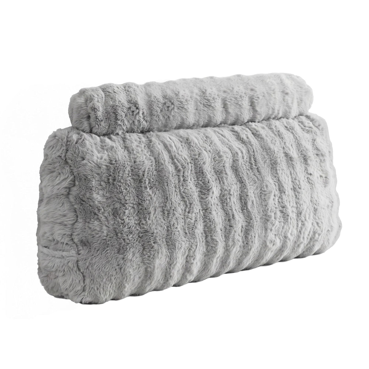 Wedge Pillow Headboard King Single with Dual Pockets and Faux Rabbit Fur Cover - Home & Garden > Bedding > Pillows - Rivercity House & Home Co. (ABN 18 642 972 209) - Affordable Modern Furniture Australia