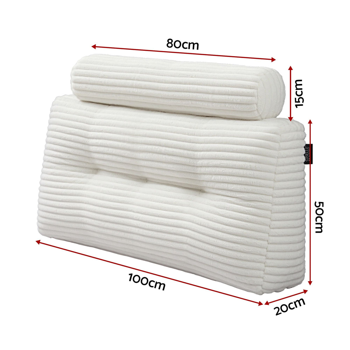 Wedge Pillow Headboard King Single with Non-Flattening Shredded Foam Core and Side Pockets - Home & Garden > Bedding > Pillows - Rivercity House & Home Co. (ABN 18 642 972 209) - Affordable Modern Furniture Australia