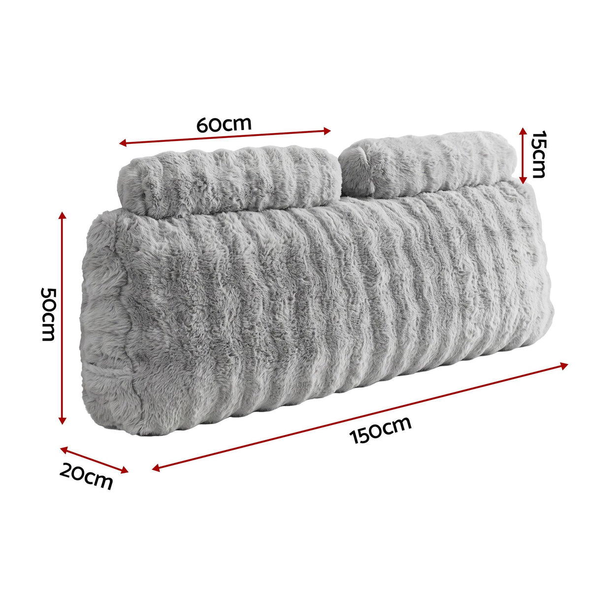 Wedge Pillow Headboard with Dual Pockets and Anti-Flat Foam, Queen Size - Home & Garden > Bedding > Pillows - Rivercity House & Home Co. (ABN 18 642 972 209) - Affordable Modern Furniture Australia
