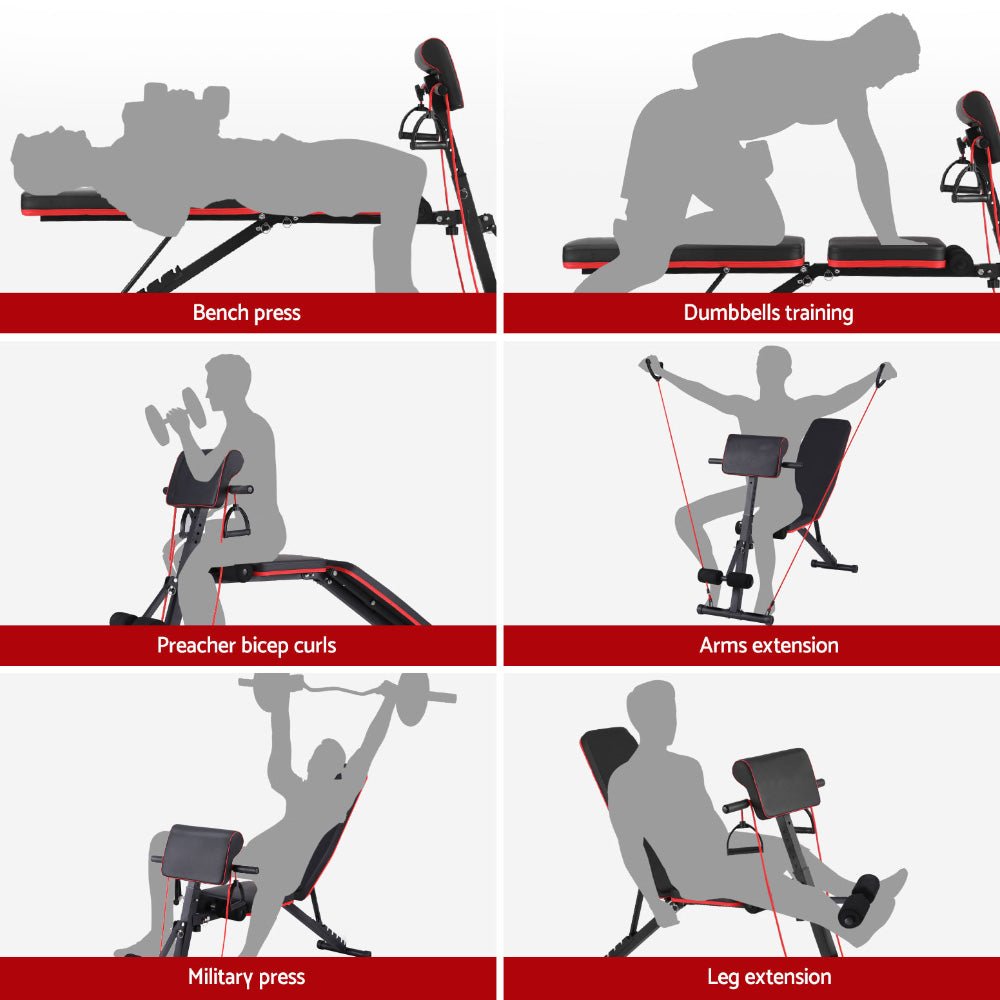 Weight Bench Adjustable Preacher Curl Bench Press Dumbbell Stool 260kg - Sports & Fitness > Exercise, Gym and Fitness - Rivercity House & Home Co. (ABN 18 642 972 209) - Affordable Modern Furniture Australia