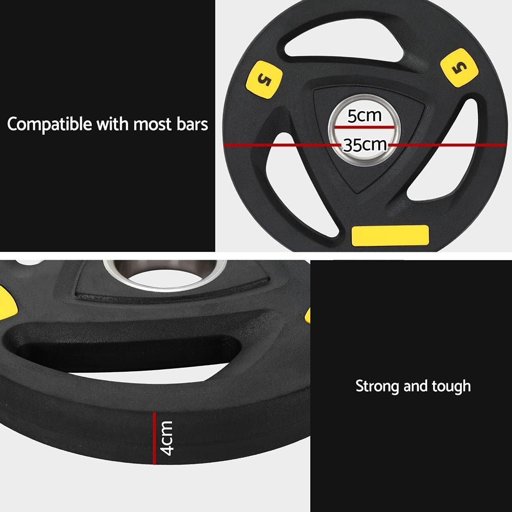 Weight Plates Standard 5kg Dumbbells Barbells Plate Weight Lifting Home - Sports & Fitness > Exercise, Gym and Fitness - Rivercity House & Home Co. (ABN 18 642 972 209) - Affordable Modern Furniture Australia