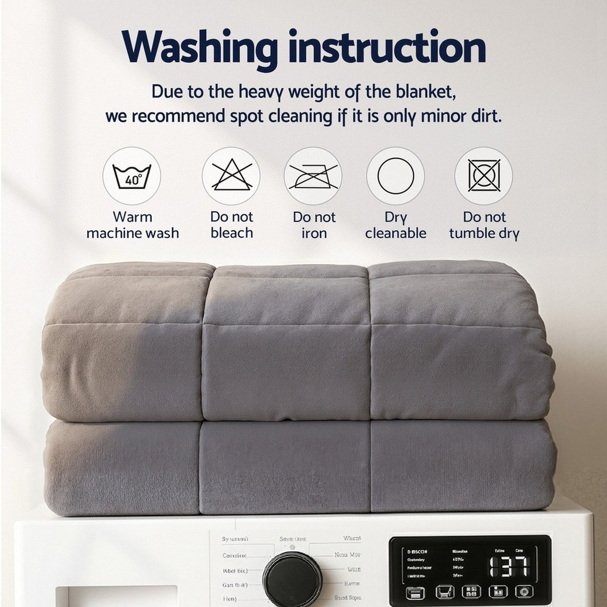 Weighted Blanket Fleece Sherpa Heavy Blanket 4.5KG - Home & Garden > Bedding > Blankets & Throws - Rivercity House & Home Co. (ABN 18 642 972 209) - Affordable Modern Furniture Australia