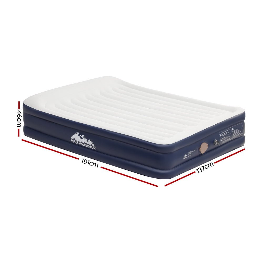 Weisshorn Air Mattress Double Inflatable Bed 46cm Air bed - Home & Garden > Inflatable Mattress - Rivercity House & Home Co. (ABN 18 642 972 209) - Affordable Modern Furniture Australia