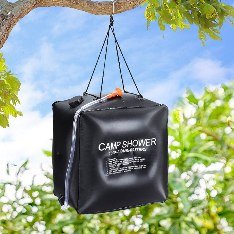 Weisshorn Camping Shower Bag 40L Black - Outdoor > Camping - Rivercity House & Home Co. (ABN 18 642 972 209) - Affordable Modern Furniture Australia