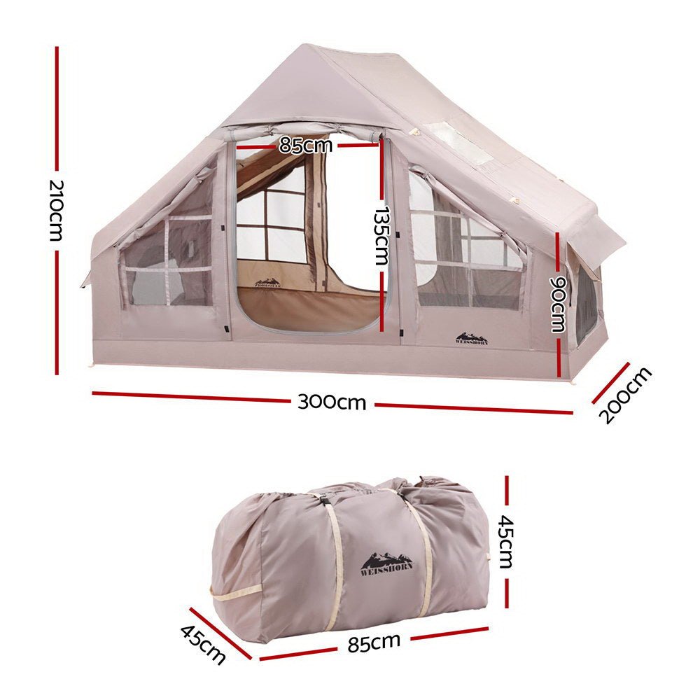 Weisshorn Camping Tent Inflatable Beach Tent 6 Person 300CM - Outdoor Recreation > Camping > Tents - Rivercity House & Home Co. (ABN 18 642 972 209) - Affordable Modern Furniture Australia
