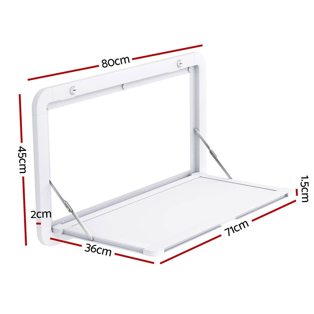 Weisshorn Caravan Table 800 x 450mm Folding Lockable White - Outdoor > Others - Rivercity House & Home Co. (ABN 18 642 972 209) - Affordable Modern Furniture Australia