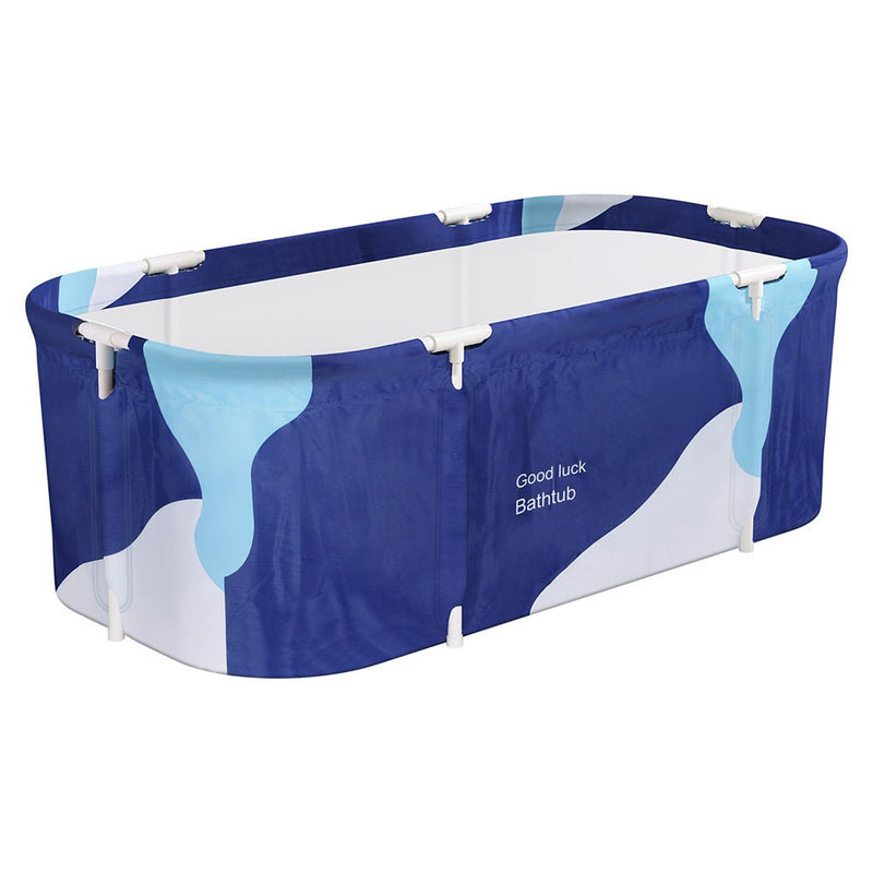 Weisshorn Foldable Bathtub PVC Spa Bucket Inflatable Cushion 134x65cm Navy Blue - Home & Garden > Bathroom Accessories - Rivercity House & Home Co. (ABN 18 642 972 209) - Affordable Modern Furniture Australia