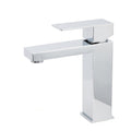 Standard 6L/min Square Basin Mixer Faucet with Aerator and H/C Lever - Chrome
