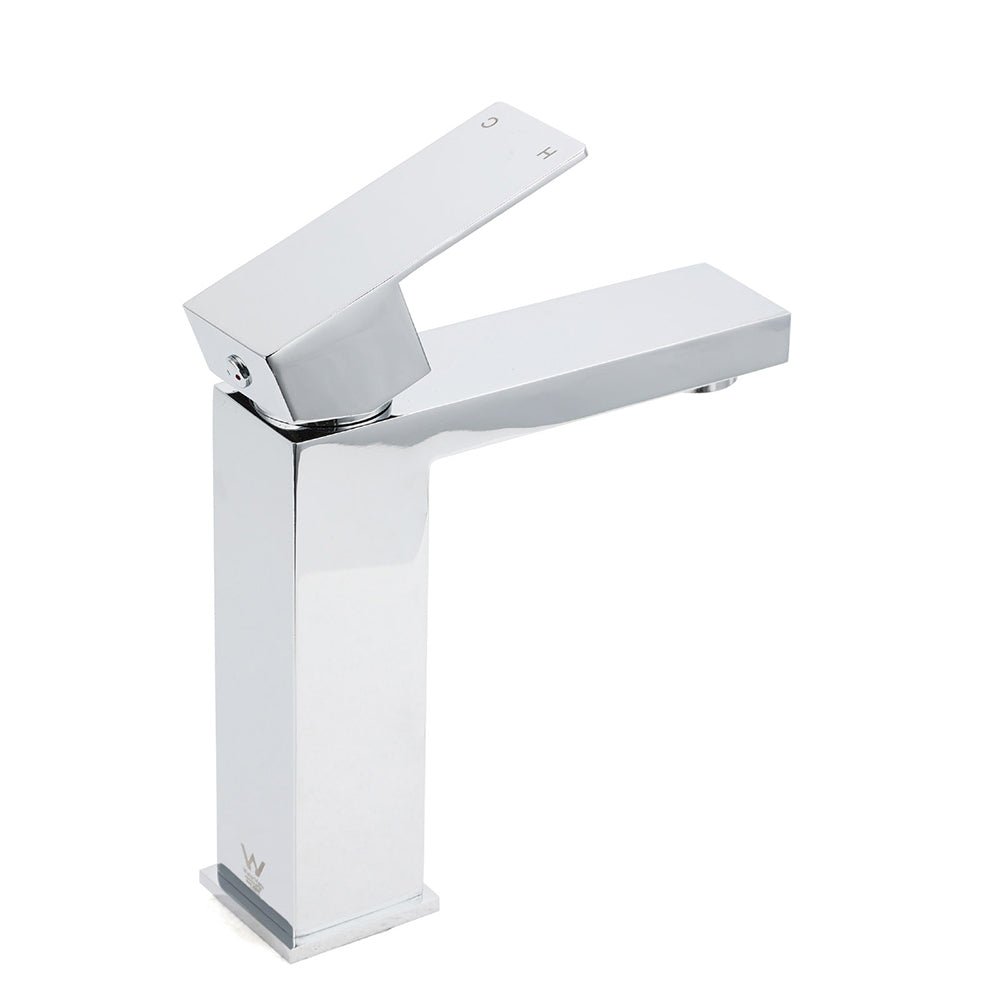 WEL Standard 6L/min Square Basin Vessel Mixer Faucet Tap Kitchen Laundry Chrome - Furniture > Bathroom > Shower Heads & Screens - Rivercity House & Home Co. (ABN 18 642 972 209) - Affordable Modern Furniture Australia