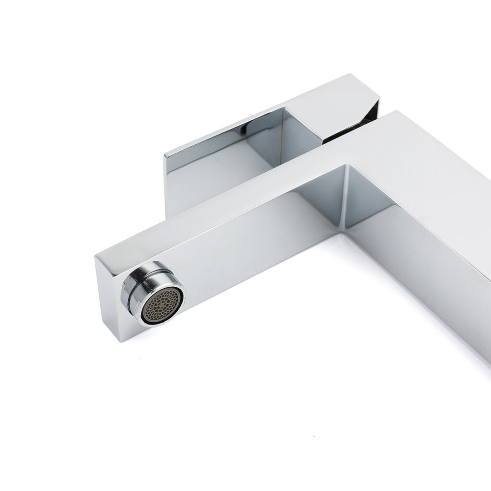 WEL Standard 6L/min Square Basin Vessel Mixer Faucet Tap Kitchen Laundry Chrome - Furniture > Bathroom > Shower Heads & Screens - Rivercity House & Home Co. (ABN 18 642 972 209) - Affordable Modern Furniture Australia