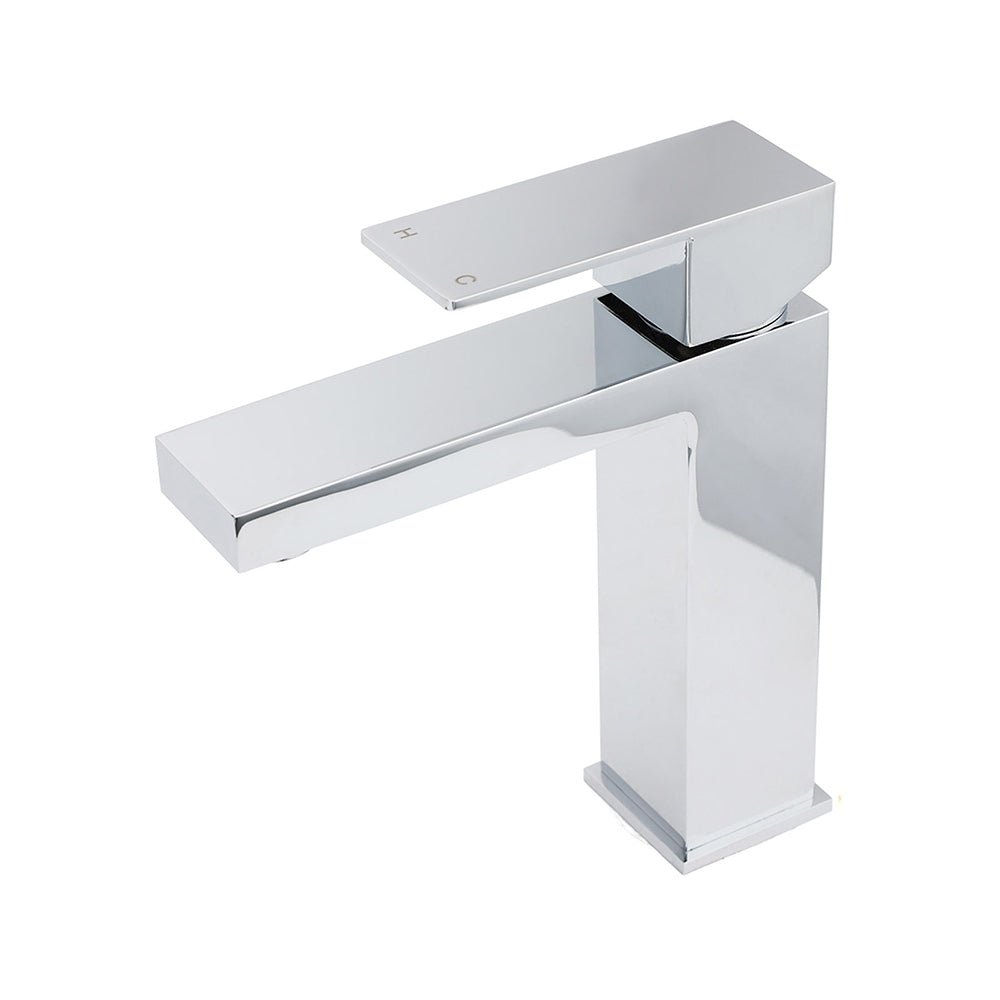 WEL Standard 6L/min Square Basin Vessel Mixer Faucet Tap Kitchen Laundry Chrome - Furniture > Bathroom > Shower Heads & Screens - Rivercity House & Home Co. (ABN 18 642 972 209) - Affordable Modern Furniture Australia