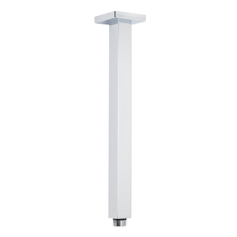WELS 16" Rainfall Shower Head 300mm Ceiling Dropper Extension Arm Chrome Square Set - Furniture > Bathroom > Shower Heads & Screens - Rivercity House & Home Co. (ABN 18 642 972 209) - Affordable Modern Furniture Australia