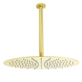 16" Round Stainless Steel Shower Head with Ceiling Arm Set - Brushed Gold
