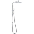 2-in-1 10" Round Shower Head Set with Sliding Rail & 3-Mode Handheld Arm - Chrome
