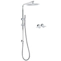 2-in-1 10" Round Sliding Rail Shower Head Set with 3 Mode Handheld Arm - Chrome