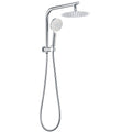 2in1 8" Round Rainfall & 3-Mode Handheld Shower Set with Gooseneck Arm - Chrome
