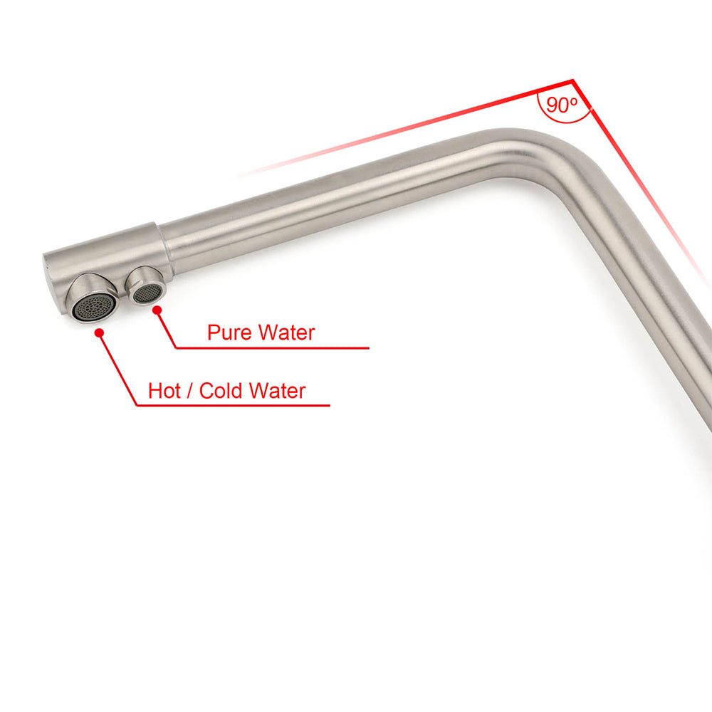 WELS 3 Function Kitchen Sink 360° Swivel Mixer Tap Clean Pure Drink Water Faucet - Furniture > Bathroom > Shower Heads & Screens - Rivercity House & Home Co. (ABN 18 642 972 209) - Affordable Modern Furniture Australia