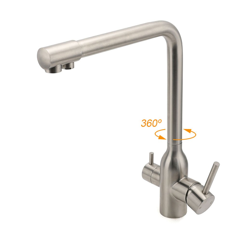 WELS 3 Function Kitchen Sink 360° Swivel Mixer Tap Clean Pure Drink Water Faucet - Furniture > Bathroom > Shower Heads & Screens - Rivercity House & Home Co. (ABN 18 642 972 209) - Affordable Modern Furniture Australia