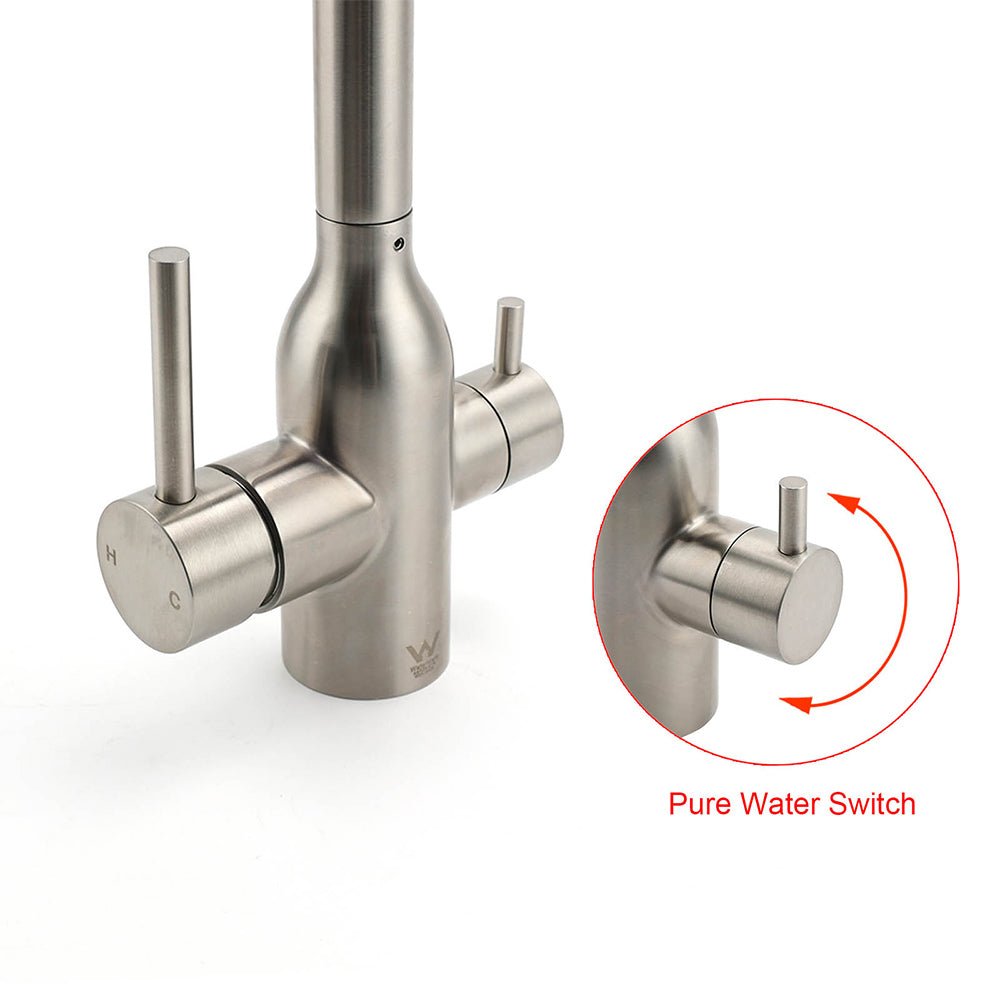 WELS 3 Function Kitchen Sink 360° Swivel Mixer Tap Clean Pure Drink Water Faucet - Furniture > Bathroom > Shower Heads & Screens - Rivercity House & Home Co. (ABN 18 642 972 209) - Affordable Modern Furniture Australia