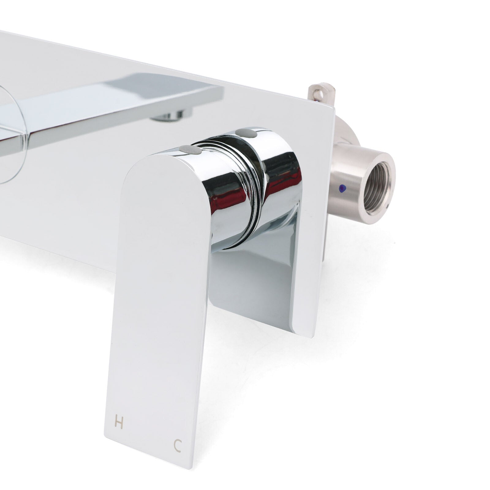 WELS 4.5L/m Chrome Square Wall Mounted Basin Mixer Laundry Faucet Tap Spout Set - Furniture > Bathroom > Shower Heads & Screens - Rivercity House & Home Co. (ABN 18 642 972 209) - Affordable Modern Furniture Australia