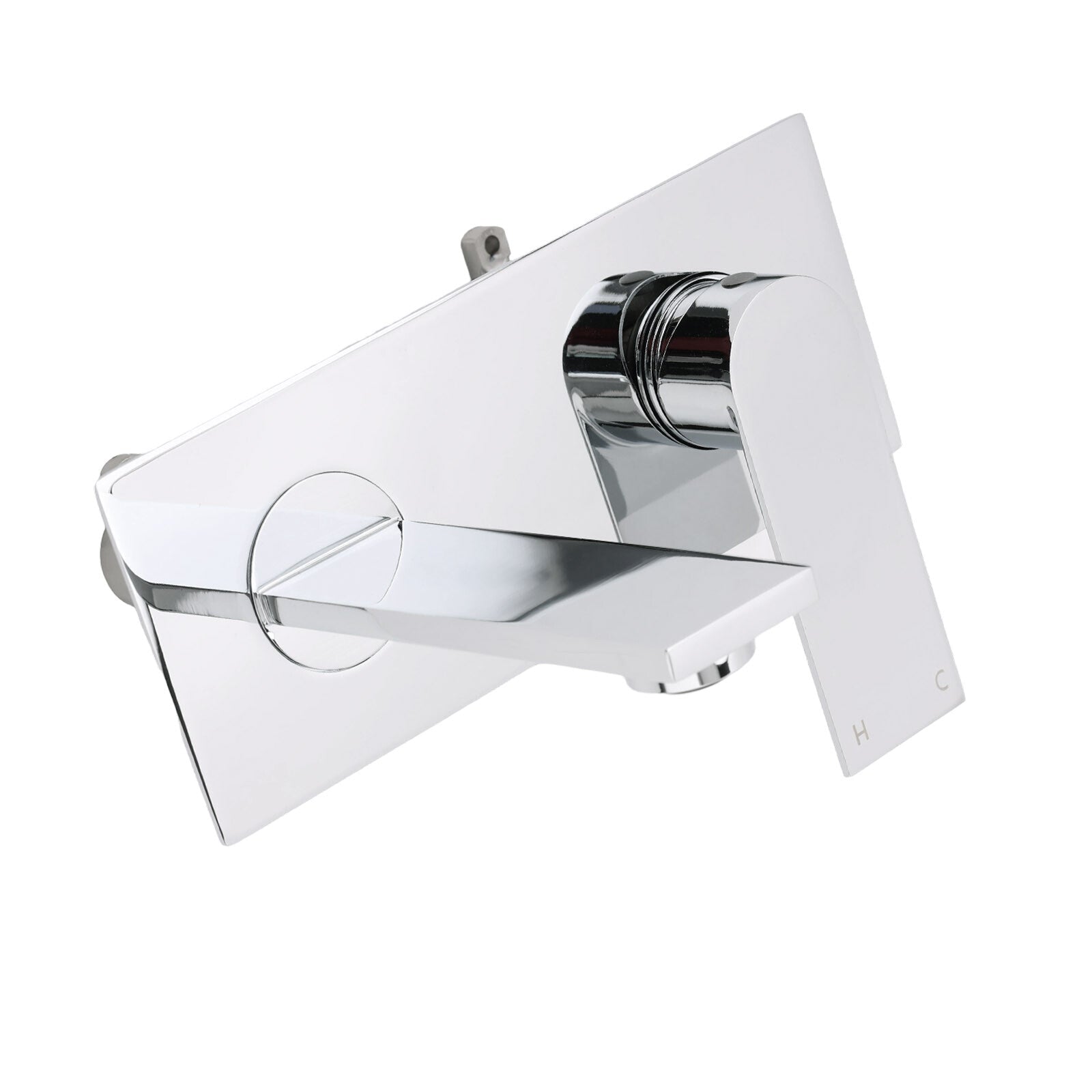 WELS 4.5L/m Chrome Square Wall Mounted Basin Mixer Laundry Faucet Tap Spout Set - Furniture > Bathroom > Shower Heads & Screens - Rivercity House & Home Co. (ABN 18 642 972 209) - Affordable Modern Furniture Australia