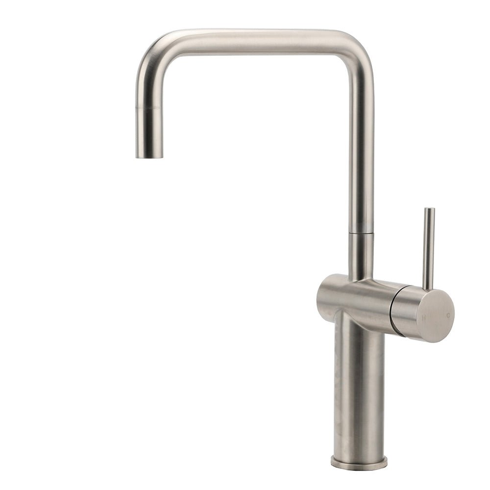 WELS 6L/m Kitchen Laundry 360º Swivel Sink Mixer Faucet Tap Spout Brushed Silver - Furniture > Bathroom > Shower Heads & Screens - Rivercity House & Home Co. (ABN 18 642 972 209) - Affordable Modern Furniture Australia