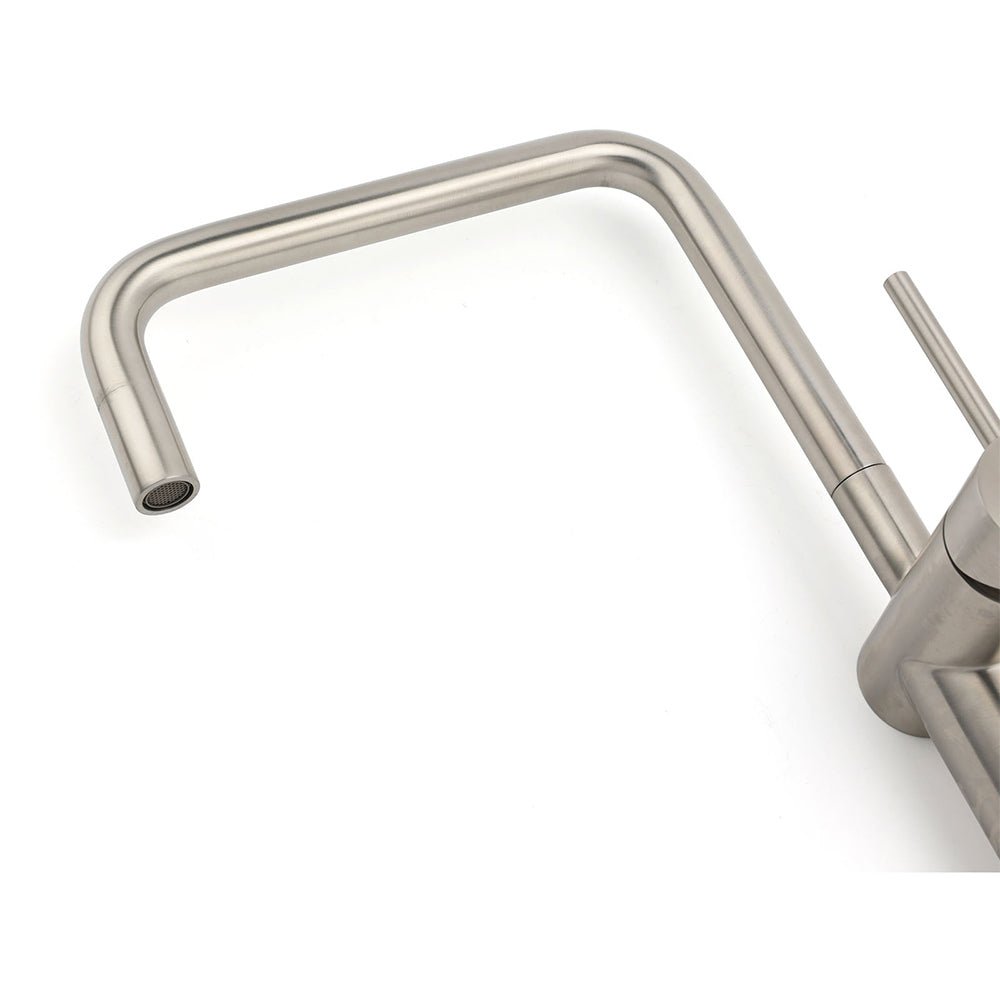 WELS 6L/m Kitchen Laundry 360º Swivel Sink Mixer Faucet Tap Spout Brushed Silver - Furniture > Bathroom > Shower Heads & Screens - Rivercity House & Home Co. (ABN 18 642 972 209) - Affordable Modern Furniture Australia