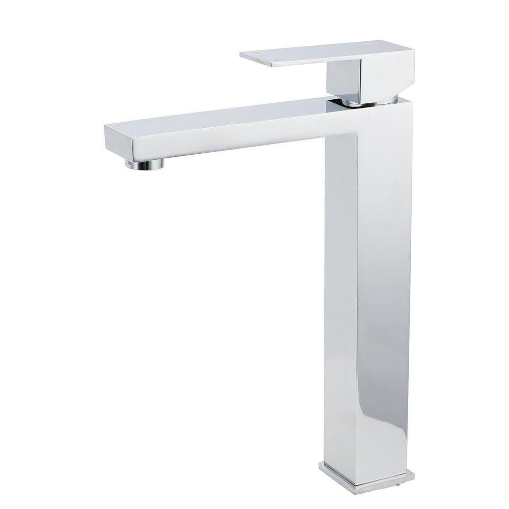 WELS 6L/m Square 310mm Tall Basin Vessel Mixer Faucet Tap Kitchen Laundry Chrome - Furniture > Bathroom > Shower Heads & Screens - Rivercity House & Home Co. (ABN 18 642 972 209) - Affordable Modern Furniture Australia