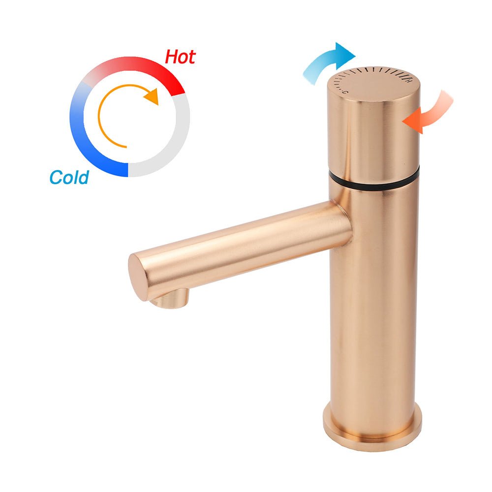WELS 6L/min Rose Gold Basin Mixer Vanity Sink Bubble Faucet Tap Washing Laundry - Furniture > Bathroom > Shower Heads & Screens - Rivercity House & Home Co. (ABN 18 642 972 209) - Affordable Modern Furniture Australia