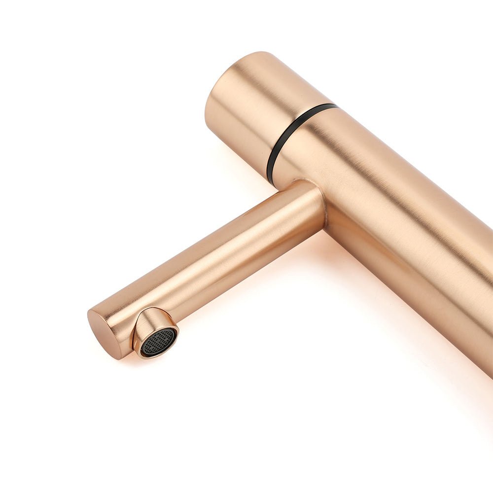 WELS 6L/min Rose Gold Basin Mixer Vanity Sink Bubble Faucet Tap Washing Laundry - Furniture > Bathroom > Shower Heads & Screens - Rivercity House & Home Co. (ABN 18 642 972 209) - Affordable Modern Furniture Australia