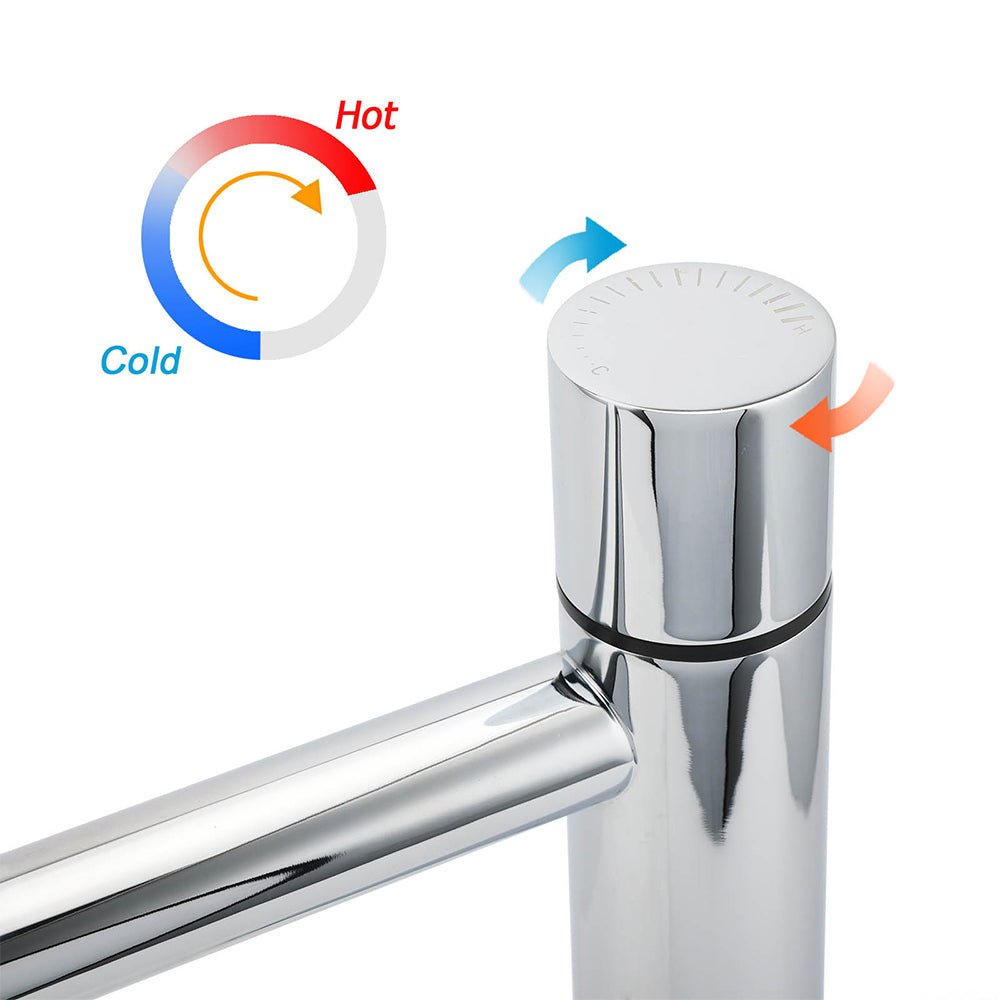 WELS 6L/min Tall Basin Mixer Vanity Sink Bubble Faucet Tap Laundry Chrome Round - Furniture > Bathroom > Shower Heads & Screens - Rivercity House & Home Co. (ABN 18 642 972 209) - Affordable Modern Furniture Australia
