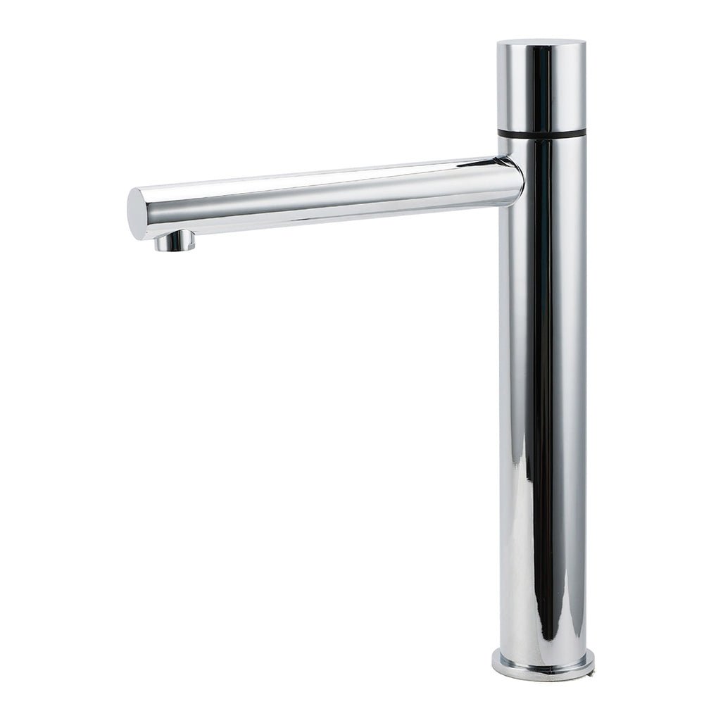 WELS 6L/min Tall Basin Mixer Vanity Sink Bubble Faucet Tap Laundry Chrome Round - Furniture > Bathroom > Shower Heads & Screens - Rivercity House & Home Co. (ABN 18 642 972 209) - Affordable Modern Furniture Australia