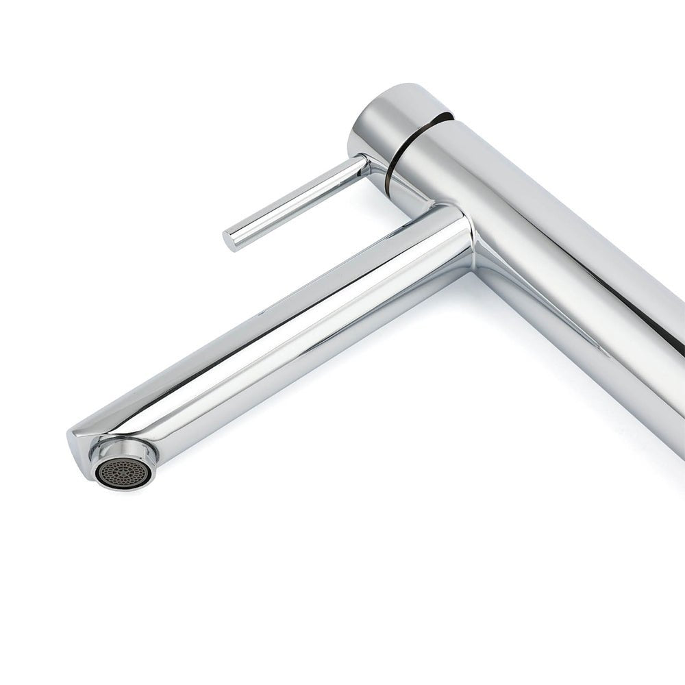 WELS 7.5L/m Round Tall Laundry Basin Mixer Vanity Sink Faucet Tap Polish Chrome - Furniture > Bathroom > Shower Heads & Screens - Rivercity House & Home Co. (ABN 18 642 972 209) - Affordable Modern Furniture Australia