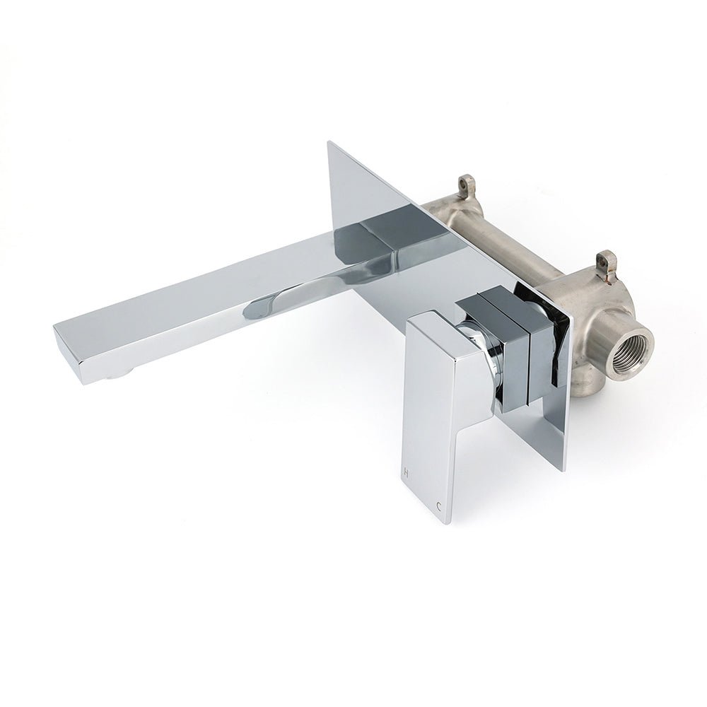 WELS 7.5L/min Basin Mixer Bathroom Vanity Brass Chrome Wall Mounted Spout Outlet - Furniture > Bathroom > Shower Heads & Screens - Rivercity House & Home Co. (ABN 18 642 972 209) - Affordable Modern Furniture Australia