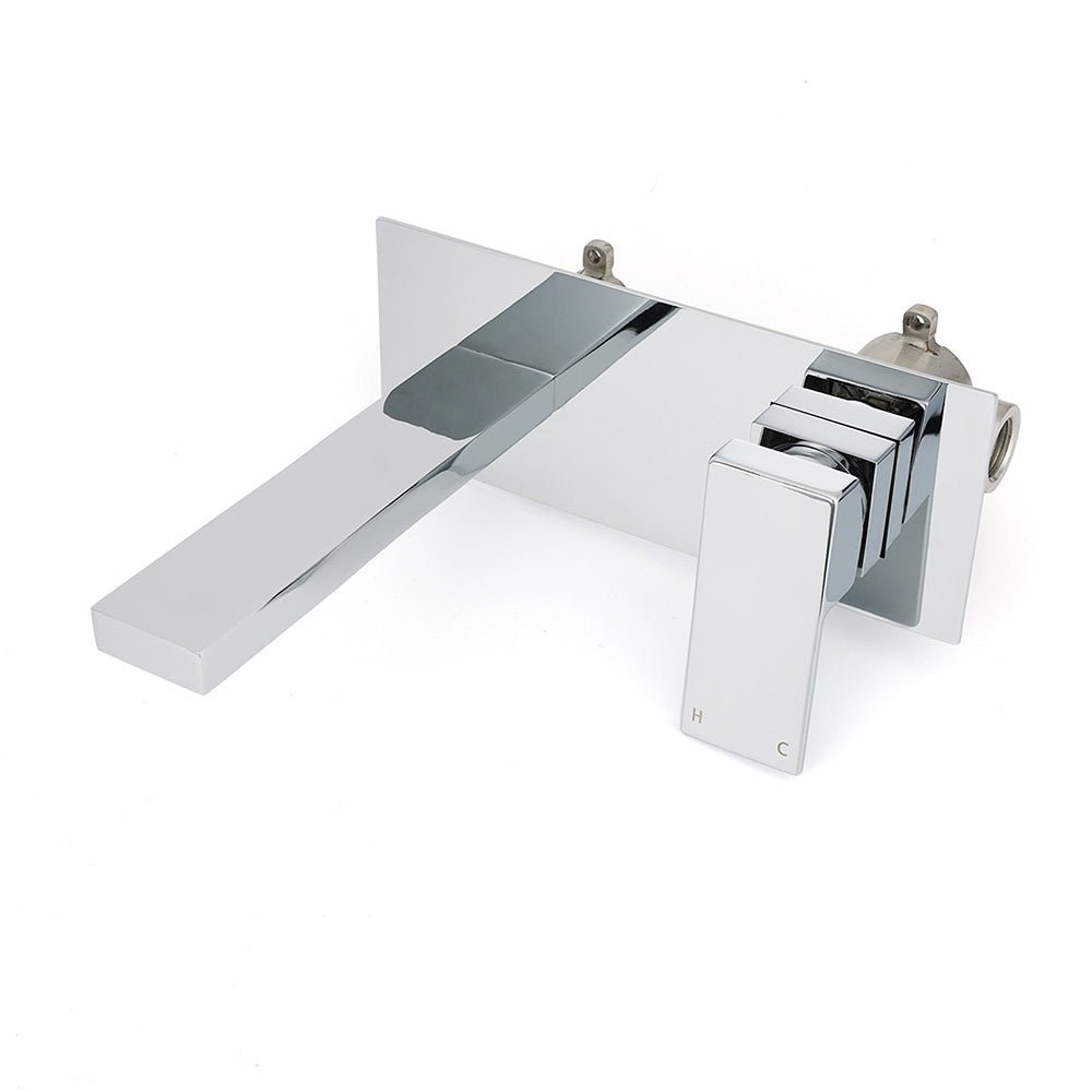 WELS 7.5L/min Basin Mixer Bathroom Vanity Brass Chrome Wall Mounted Spout Outlet - Furniture > Bathroom > Shower Heads & Screens - Rivercity House & Home Co. (ABN 18 642 972 209) - Affordable Modern Furniture Australia