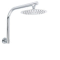 8" Round Rainfall Shower Head with 360° Swivel Gooseneck Wall Arm - Chrome