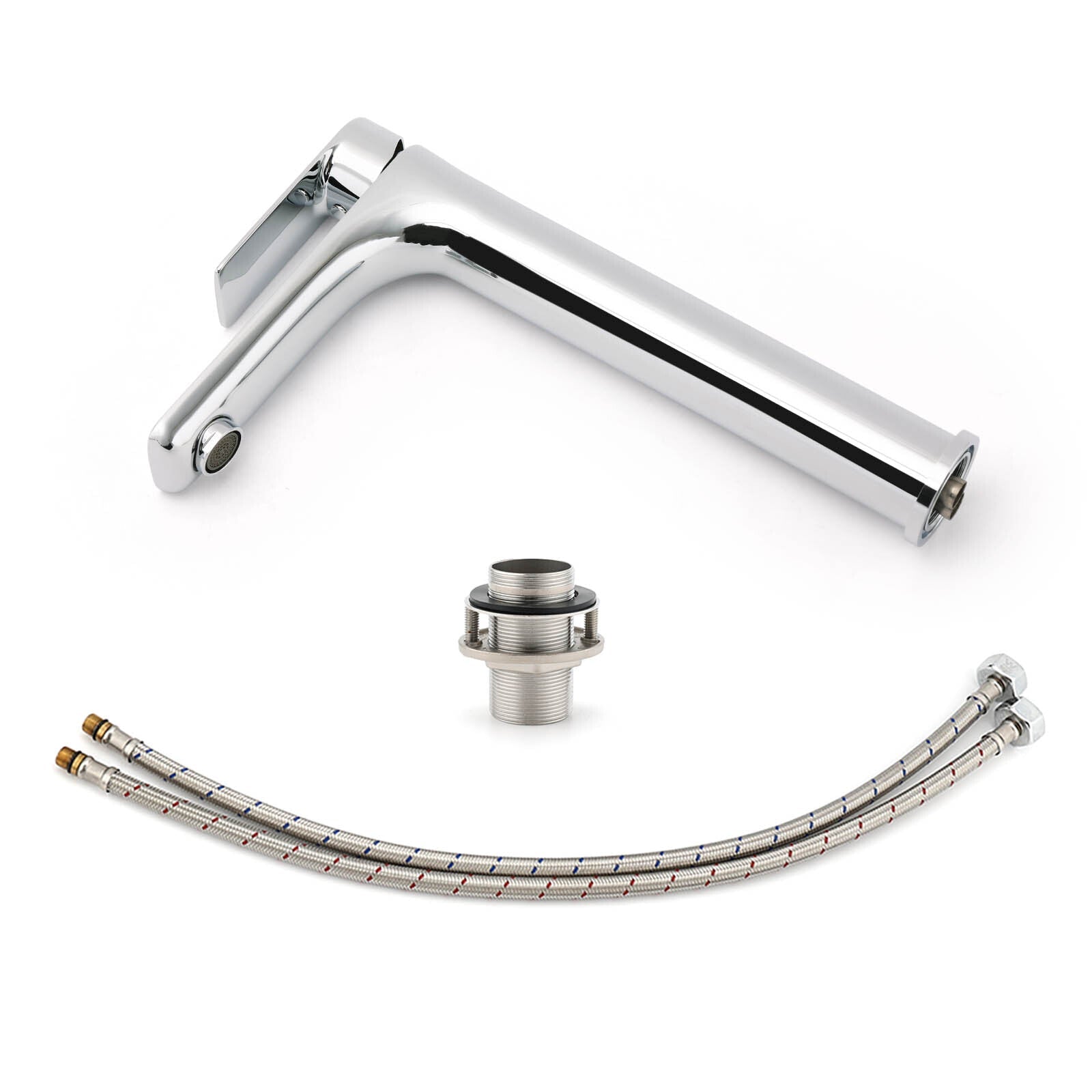 WELS Bathroom Chrome Round Tall Basin Mixer Vanity Faucet Laundry Counter Tap - Furniture > Bathroom > Shower Heads & Screens - Rivercity House & Home Co. (ABN 18 642 972 209) - Affordable Modern Furniture Australia
